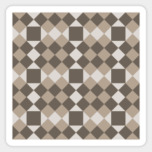 Taupe Jefferson City Patchwork Pattern Sticker